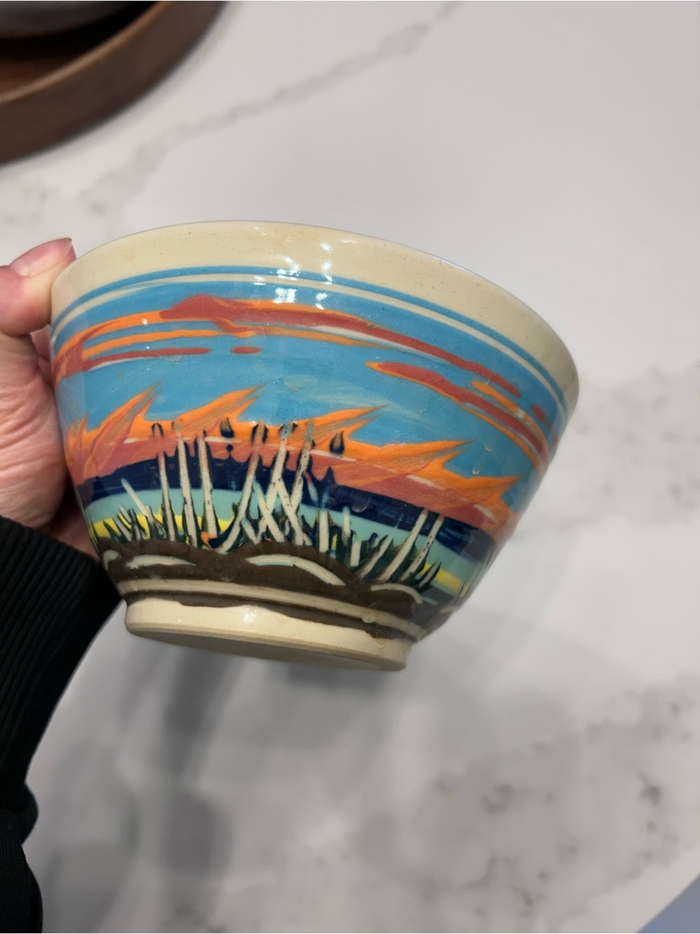 Robert Mcmillon pottery bowl - sandy dunes collection